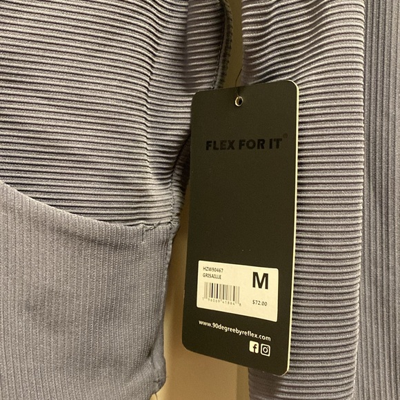 Grey crop long sleeve athletic top - Picture 4 of 4